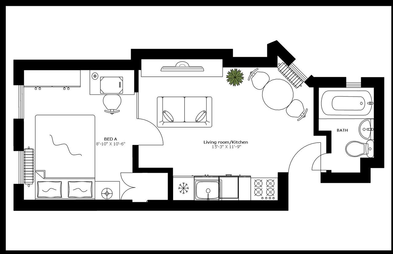 #1730: Hell's Kitchen - 1 Bedroom (Queen) - 5