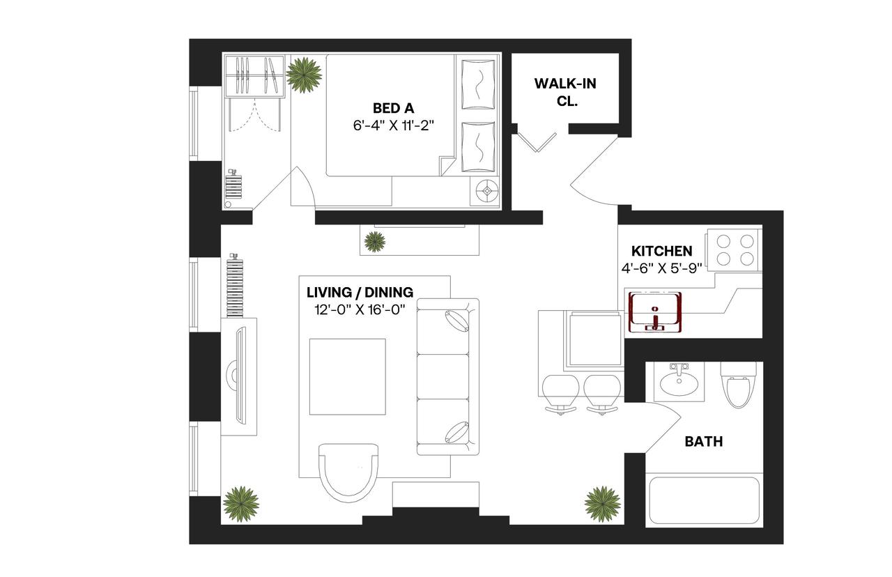 #295: Hell's Kitchen - 1 Bedroom (Full)  -  #295: Hell's Kitchen  - Gallery -  11