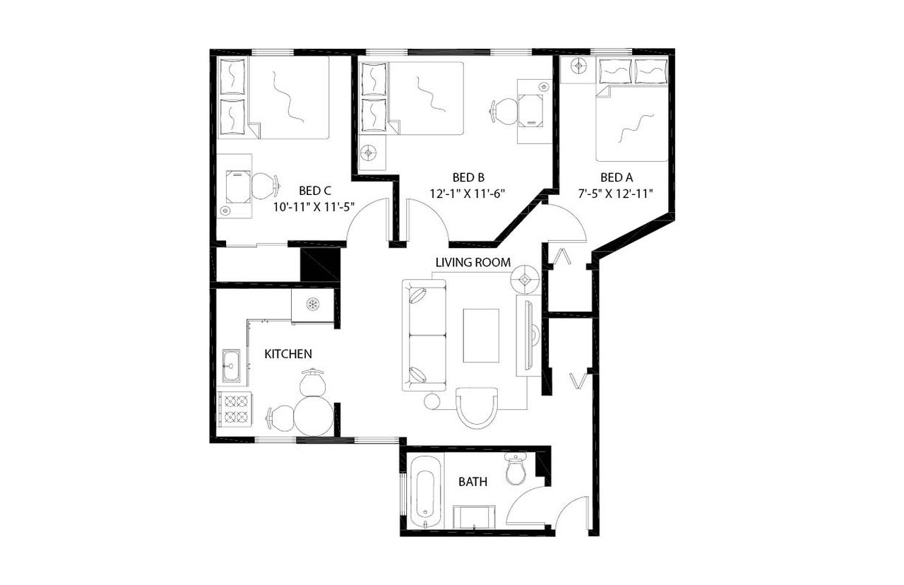  #1682: Central Harlem - Queen Bedroom C  -  #1682: Central Harlem  - Gallery -  5