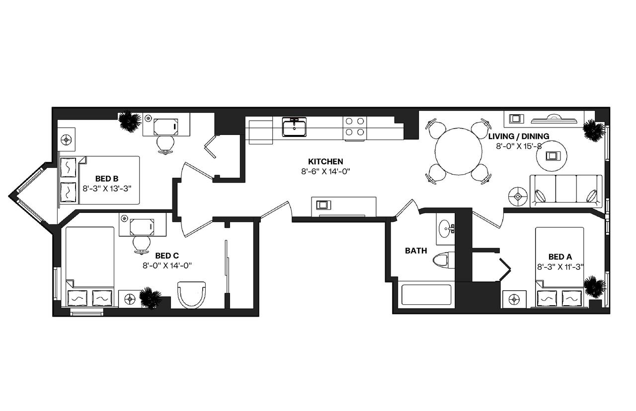  #143: Hell's Kitchen - Full Bedroom B  -  #143: Hell's Kitchen  - Gallery -  2