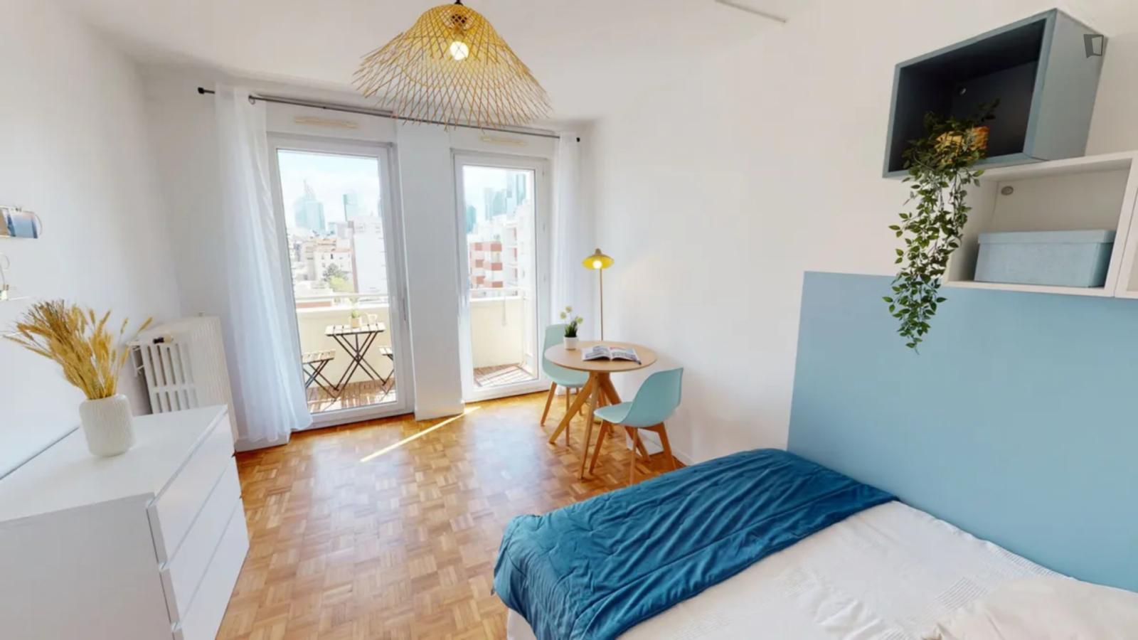 Bright Double Bedroom With Balcony Close To Courbevoie Train Station - 1