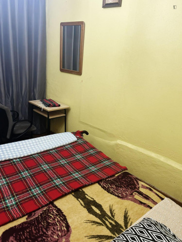 Comfy bedroom in a 3-bedroom flat