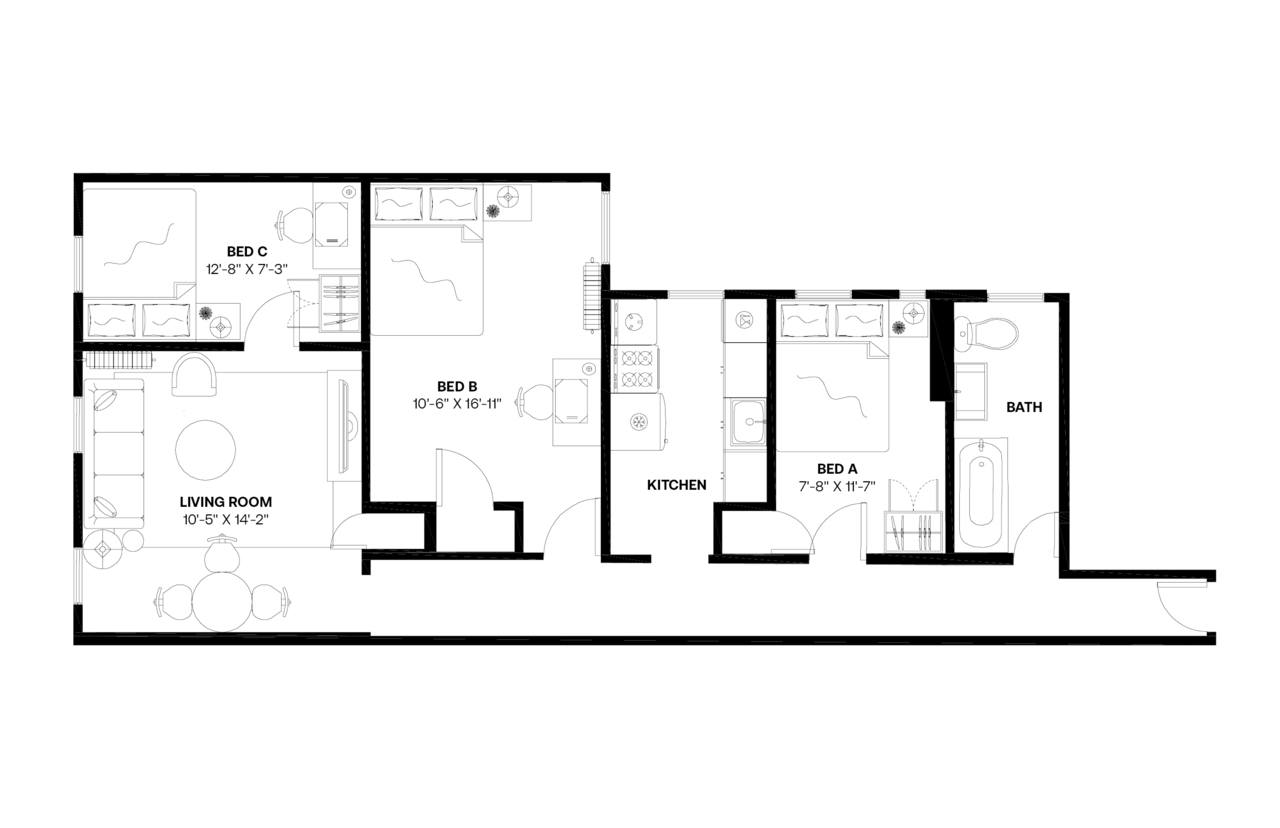  #595: Hamilton Heights - Queen Bedroom A  -  #595: Hamilton Heights  - Gallery -  2