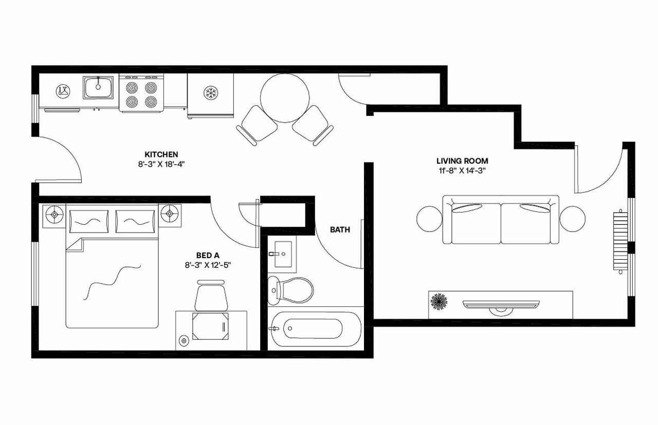#1624: Edgewood - 1 Bedroom (Queen) - 5