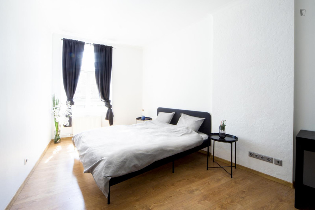 Bright double bedroom in cool shared flat in Latgale
