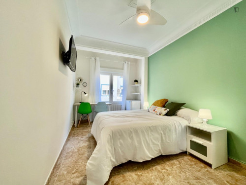 Cool double bedroom in shared flat near the University of Zaragoza