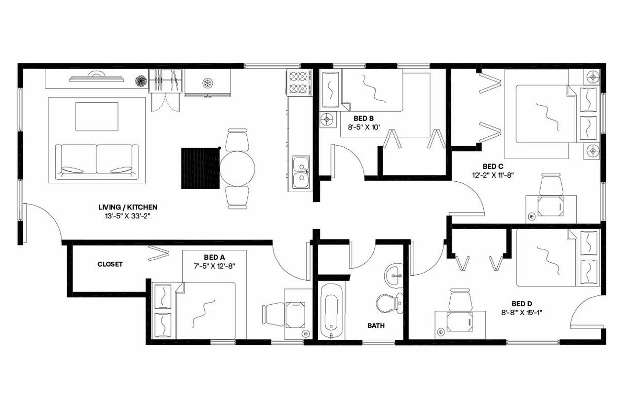 #1404: Pilsen - Full Bedroom D - #1404: Pilsen - Gallery - 3