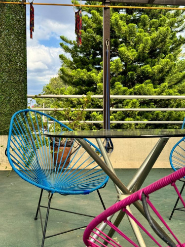 Eco-Friendly Coliving Home with Sunny Terrace in Santa Cruz Atoyac