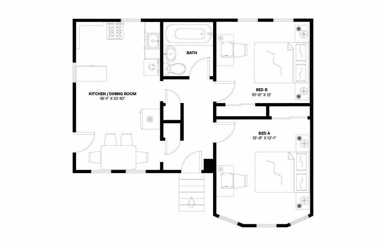  #1222: JFK/UMass - Queen Bedroom B  -  #1222: JFK/UMass  - Gallery -  3