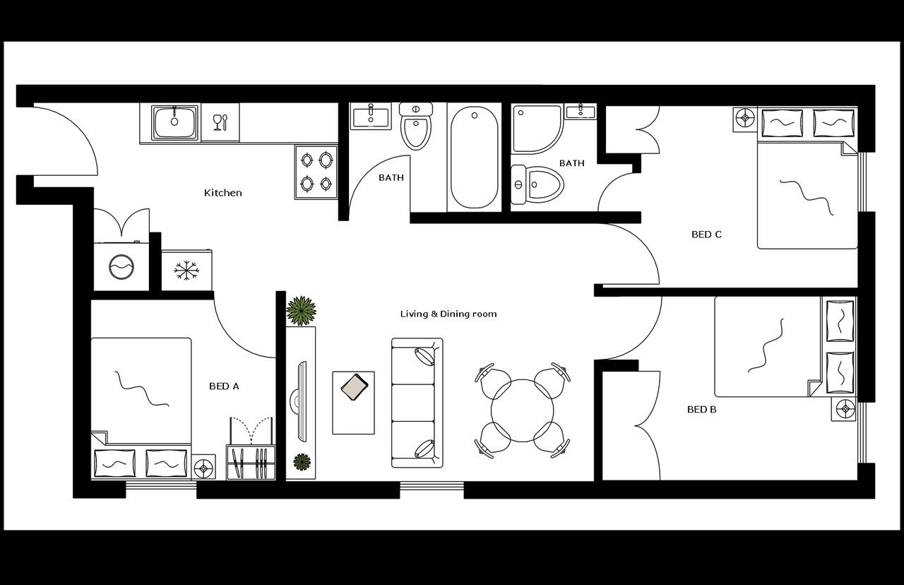 #1833: Crown Heights - Full Bedroom B - #1833: Crown Heights - Gallery - 10