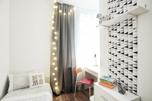 Inviting single bedroom near Gdańsk University of Technology