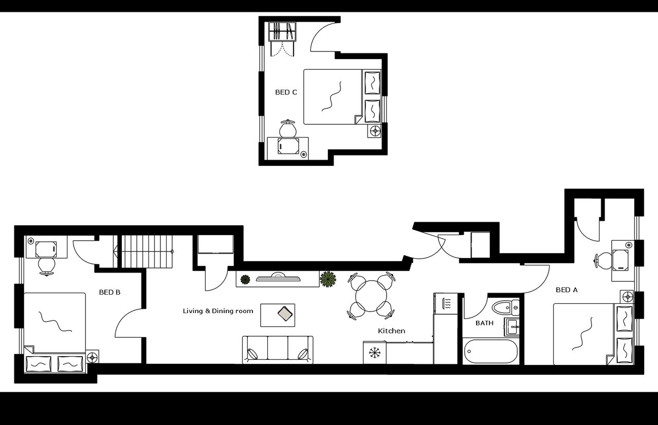 #1848: Bushwick - Queen Bedroom A - #1848: Bushwick - Gallery - 1