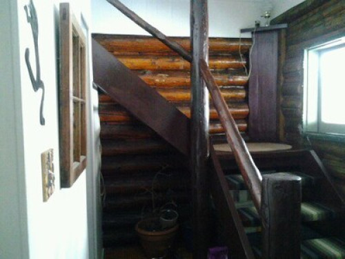 Log house on a beautiful lake