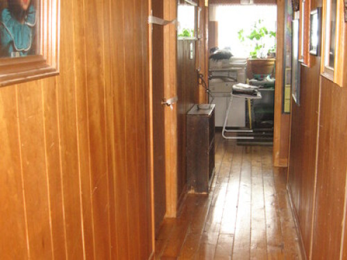 Log house on a beautiful lake