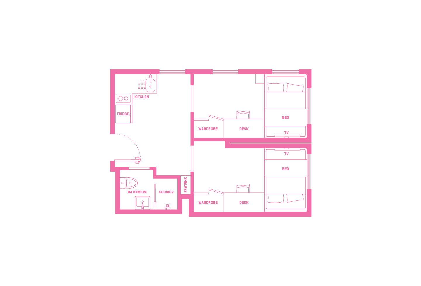  2 Bed Apartment - Corner View  -  Scape Kensington  - Gallery -  3