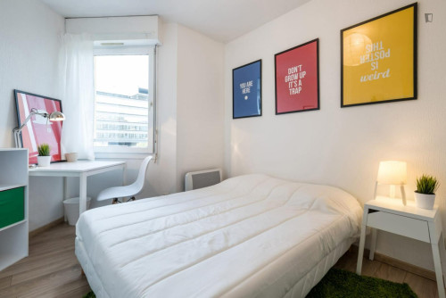 Cosy double bedroom close to Lyon Part Dieu train station
