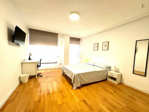 Spacious double bedroom well connected to the city center