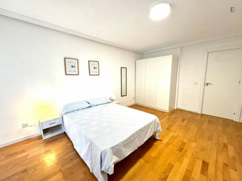 Spacious double bedroom well connected to the city center