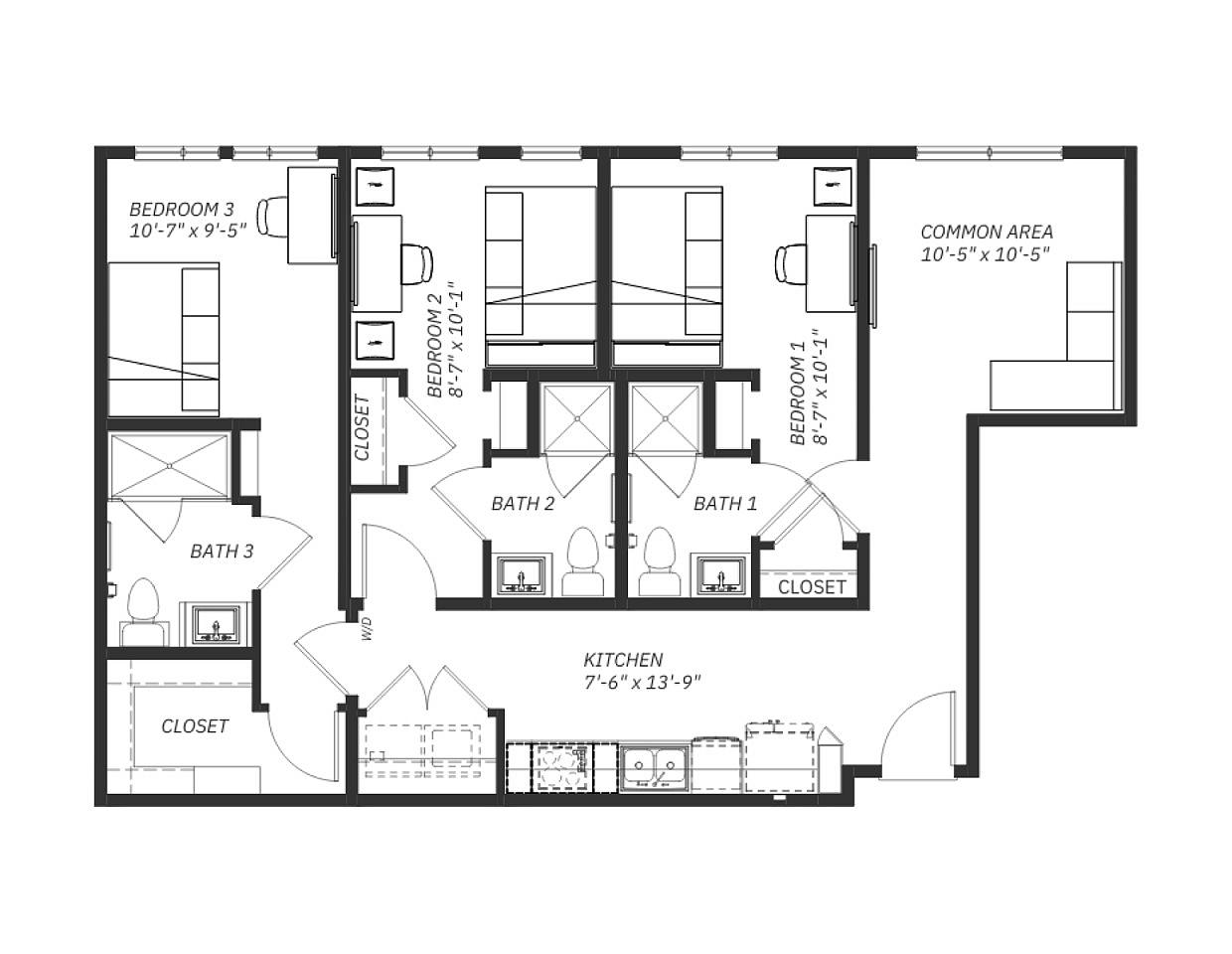  Private Room 3x3A  -  Modern Coliving with Resort Amenities in Vibrant Bishop Arts District  - Gallery -  1
