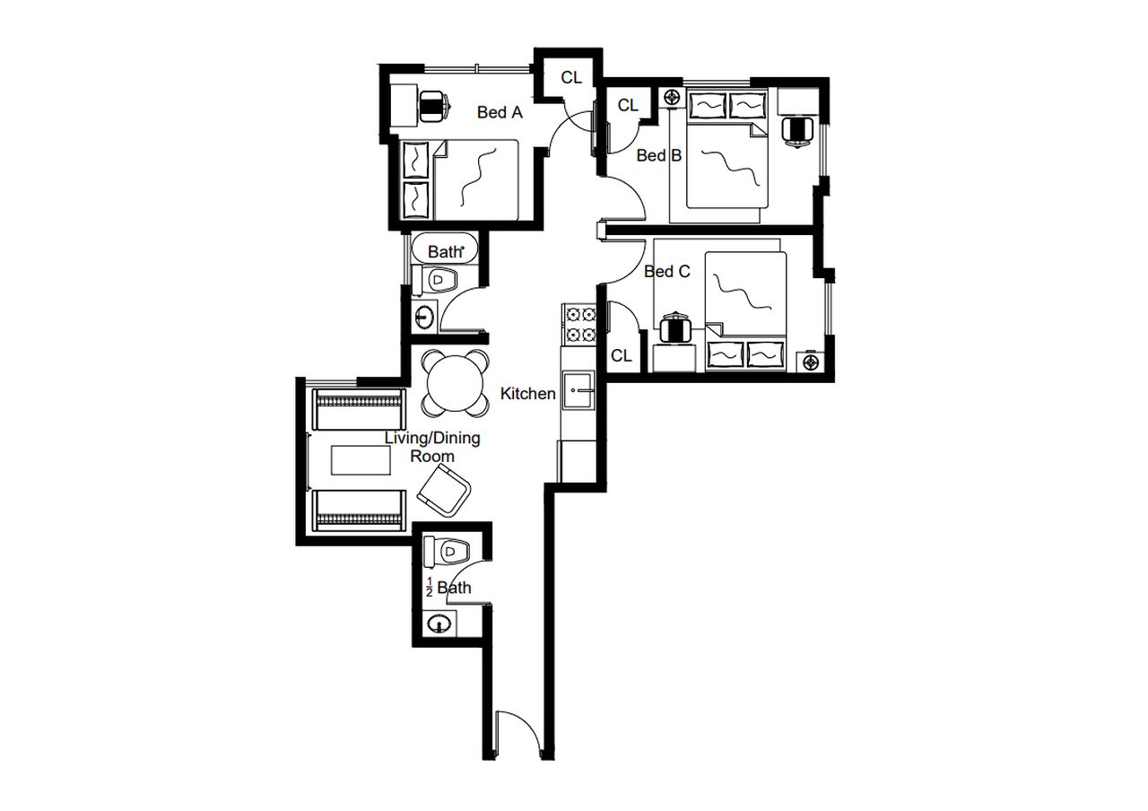 #1869: Central Harlem - Full Bedroom A - 12
