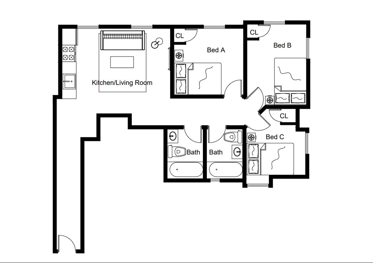  #1871: Central Harlem - Full Bedroom A  -  #1871: Central Harlem  - Gallery -  8