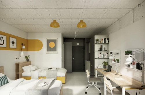 Bed in shared comfy studio, in Prądnik Czerwony - Gallery - 21