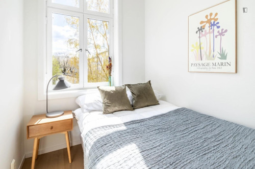 Elegant single bedroom in Grünerløkka