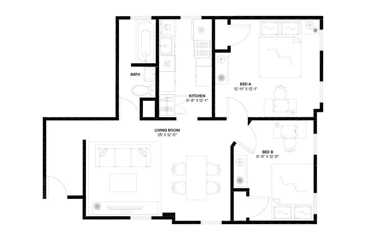 #711: West Harlem - Queen Bedroom B - #711: West Harlem - Gallery - 3