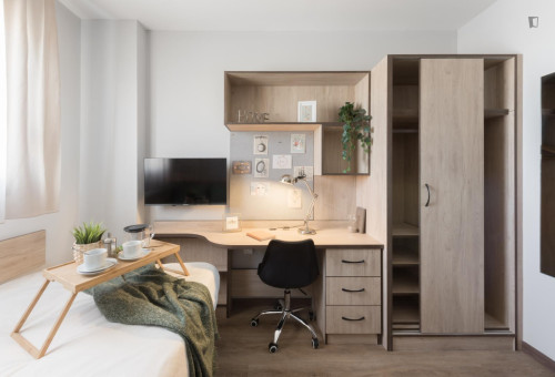 Tasteful single bedroom in Ibaeta