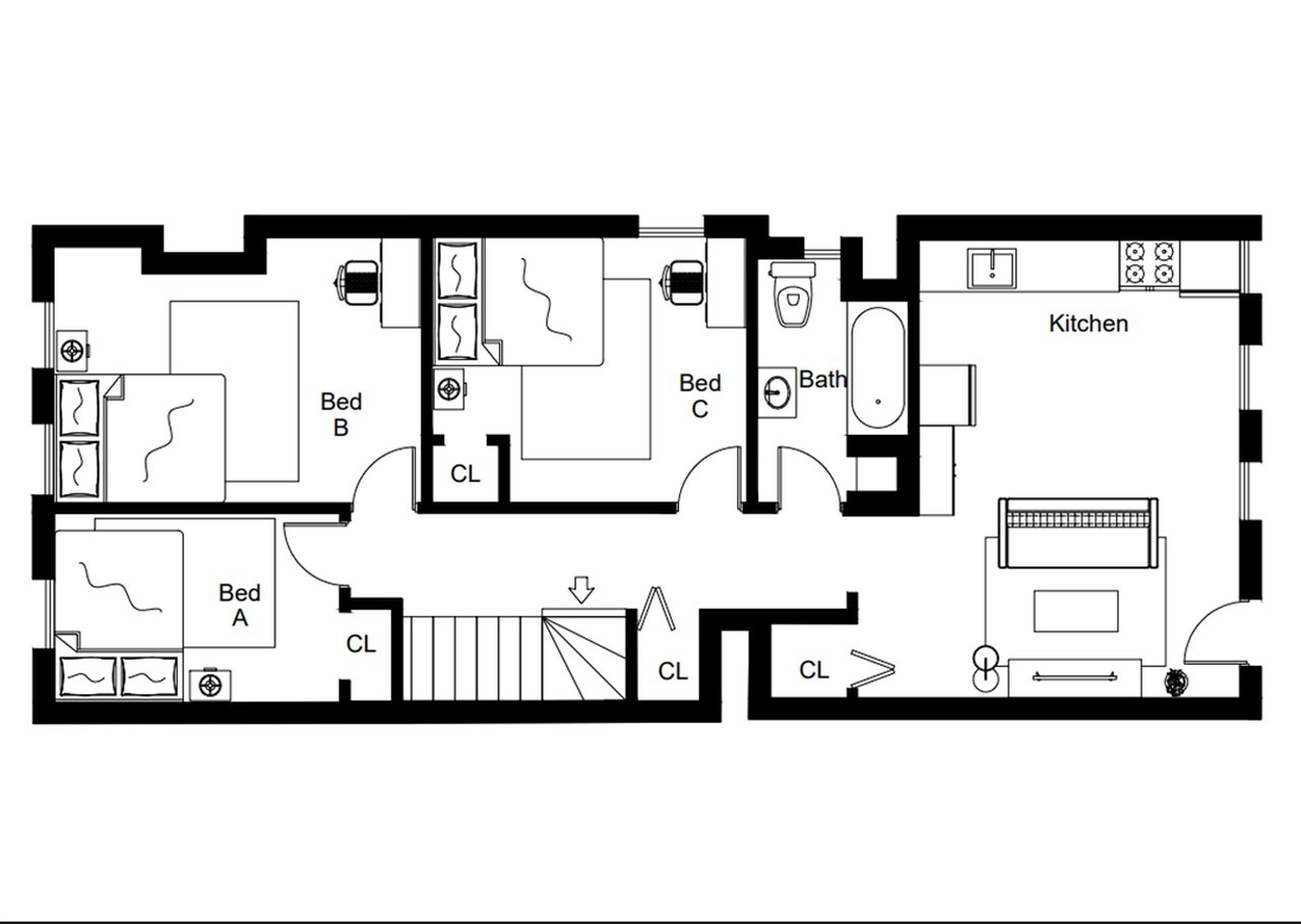 #1885: South End - Queen Bedroom A - #1885: South End - Gallery - 2