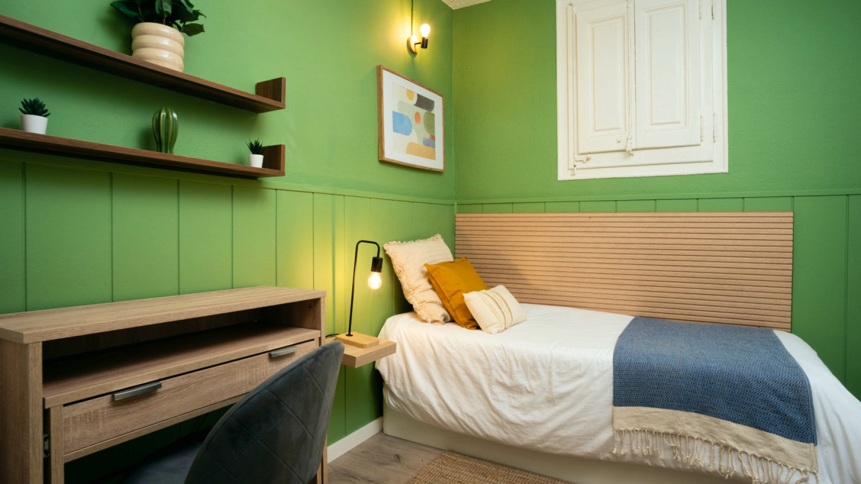 Room 3 - Spacious 7-Bedroom Coliving Apartment with Terrace in Central L'Eixample - Gallery - 4