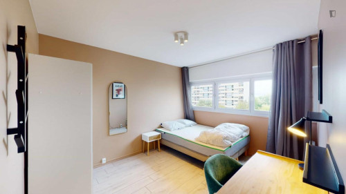 Bright double bedroom close to Place Ravezies tram station