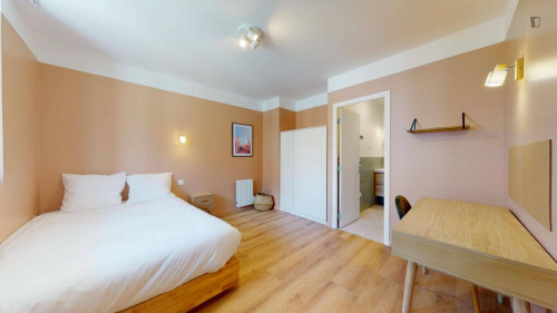 Sunny double ensuite bedroom in Clamart