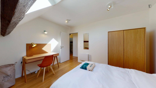 Cute double bedroom close to Parc de la Butte-du-Chapeau-Rouge