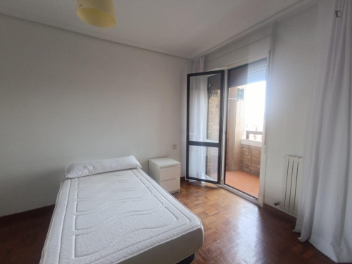 Breezy single bedroom with a balcony, in San Juan