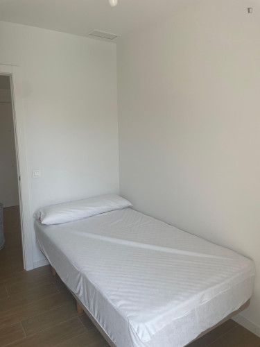 Bright single bedroom in 3 bedroom apartment
