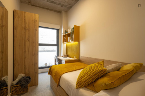 Bed in a cosy shared studio, near Universidad Pontificia de Salamanc