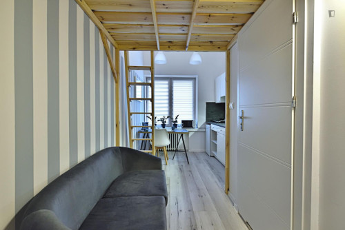 Lovely mezzanine studio close to the University of Lodz