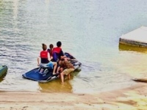 Riverfront with private beach 