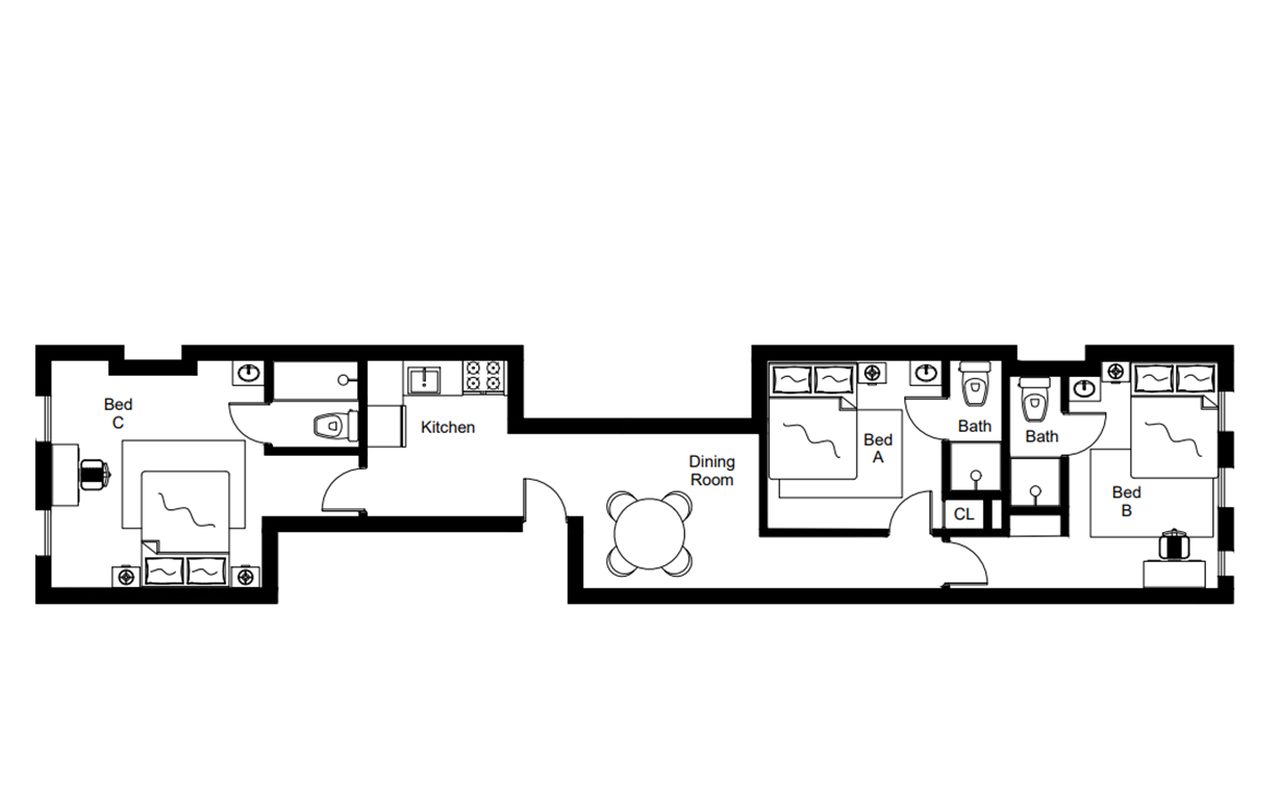  #1882: Ridgewood - Queen Bedroom A W/ Private Bathroom  -  #1882: Ridgewood  - Gallery -  2