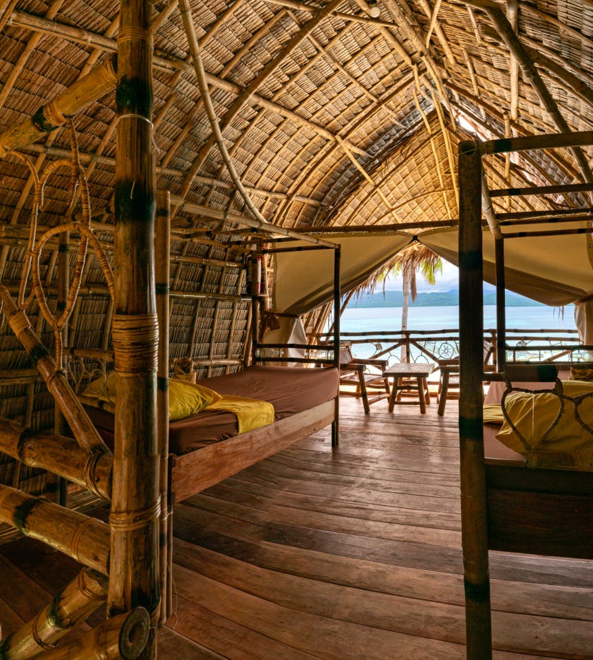Large Twin Bamboo Hut With Sea View - Blissful Island Coliving: Perfect for Work & Relaxation with High-Speed Internet - Gallery - 6