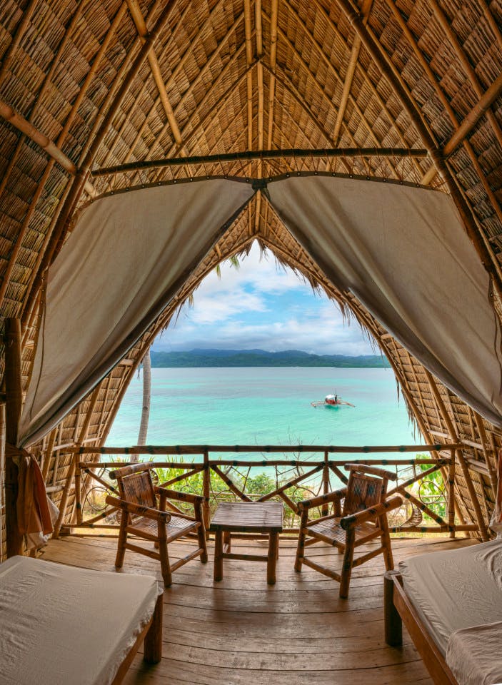 Large Twin Bamboo Hut With Sea View - Blissful Island Coliving: Perfect for Work & Relaxation with High-Speed Internet - Gallery - 5