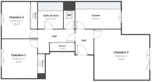 Bright Comfortable Apt. close to Jean Macé