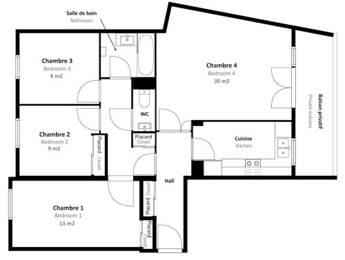Beautiful Elegant Apt. near Vieux Lille