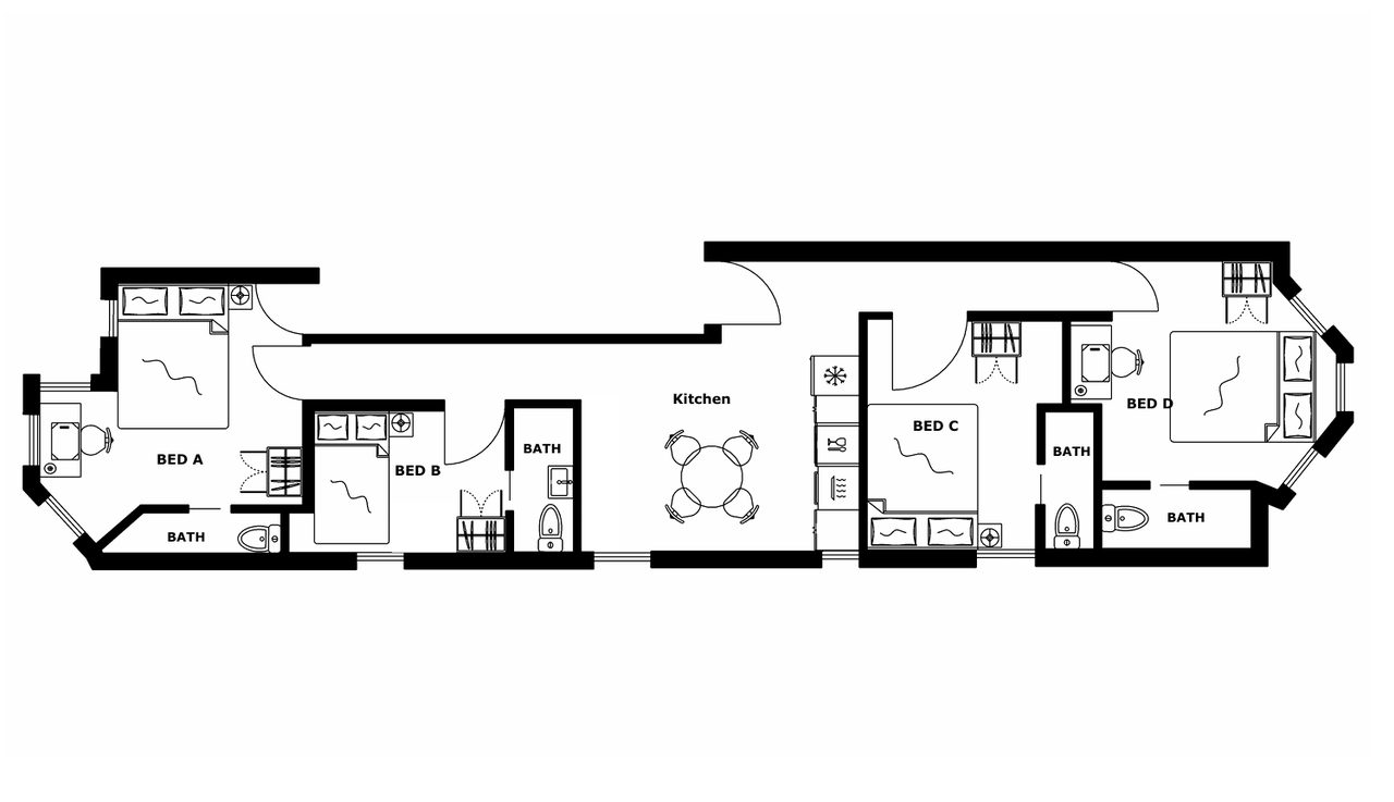  #1895: Ditmas Park - Twin Bedroom B W/ Private Bathroom  -  #1895: Ditmas Park  - Gallery -  2