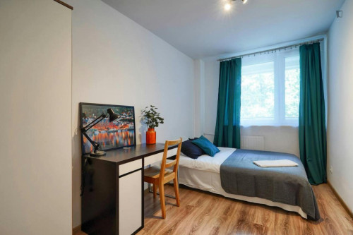 Lovely single bedroom with view to the Vistula river