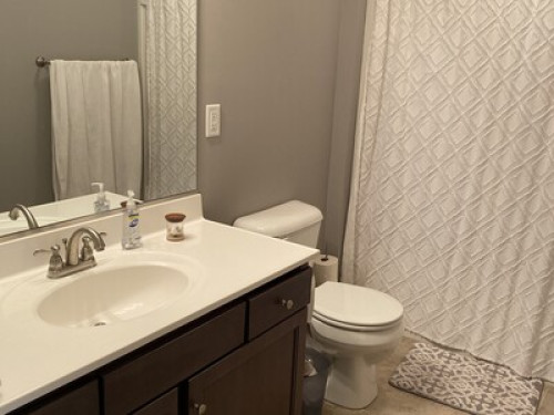 One bedroom with full bath