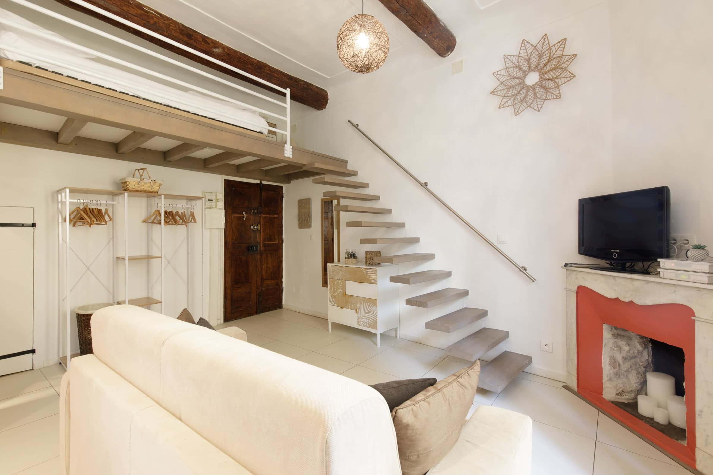 Studio - (33c) Charming Mezzanine Studio near Provençal Market AC free parking - Gallery - 7
