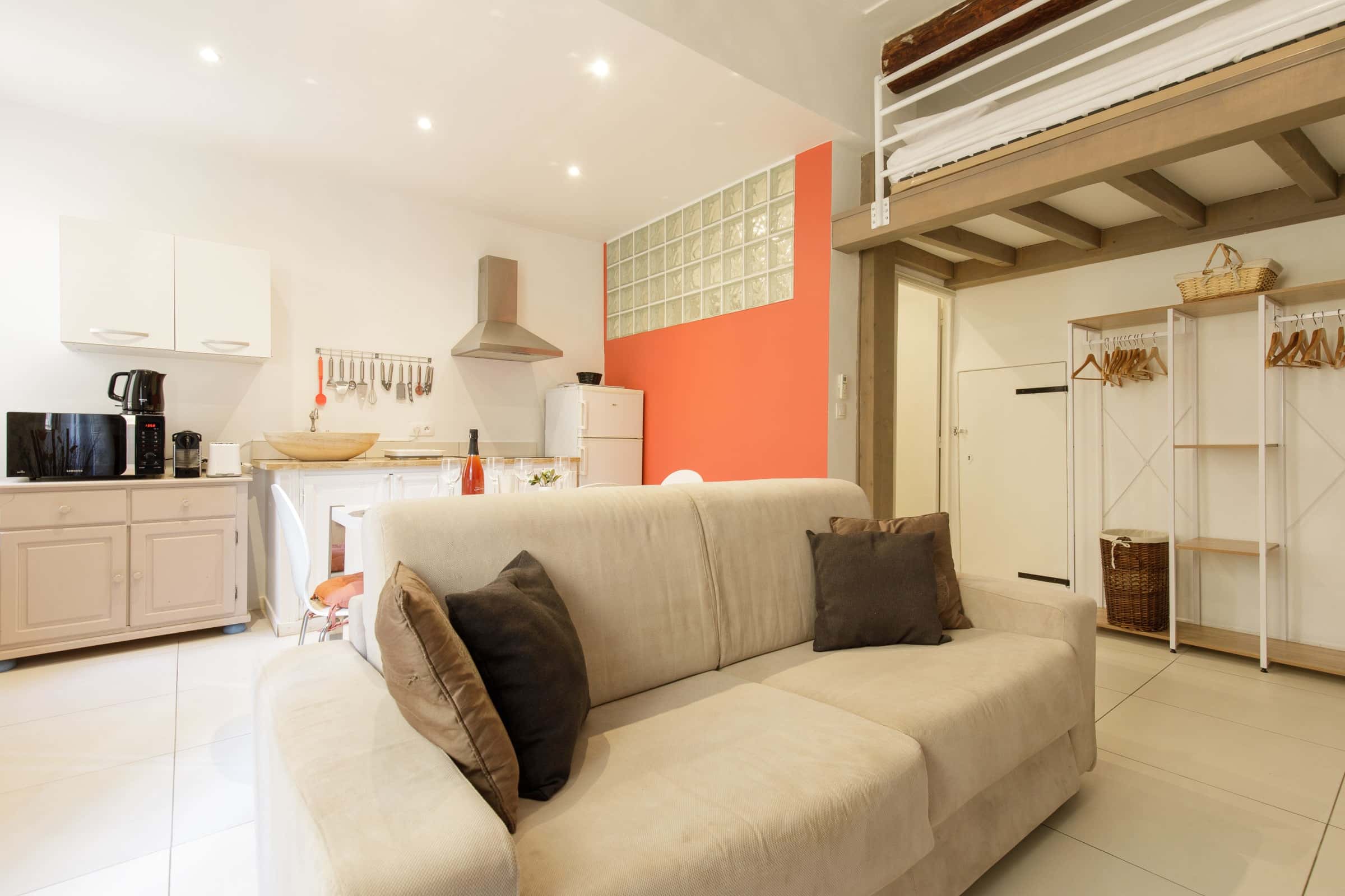  Studio  -  (33c) Charming Mezzanine Studio near Provençal Market AC free parking  - Gallery -  5
