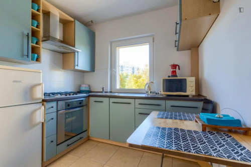 Modern single bedroom near Księcia Janusza metro